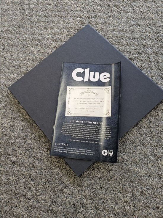 Parker Brothers Other - 2023 Classic Clue Board Game Replacement Parts Game Board Instructions